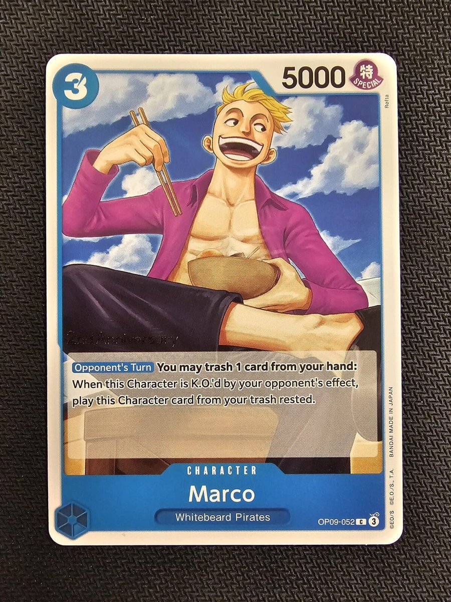 【THE MOZZ】Hako Sera Color Matching One Piece One Piece Tcg - Op09-052 - Marco - 2Nd Anniversary - Eng | eBay