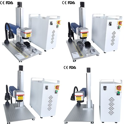 US SHIP 200W JPT M7 Mopa Fiber Laser Marking Machine Deep Engraving Machine