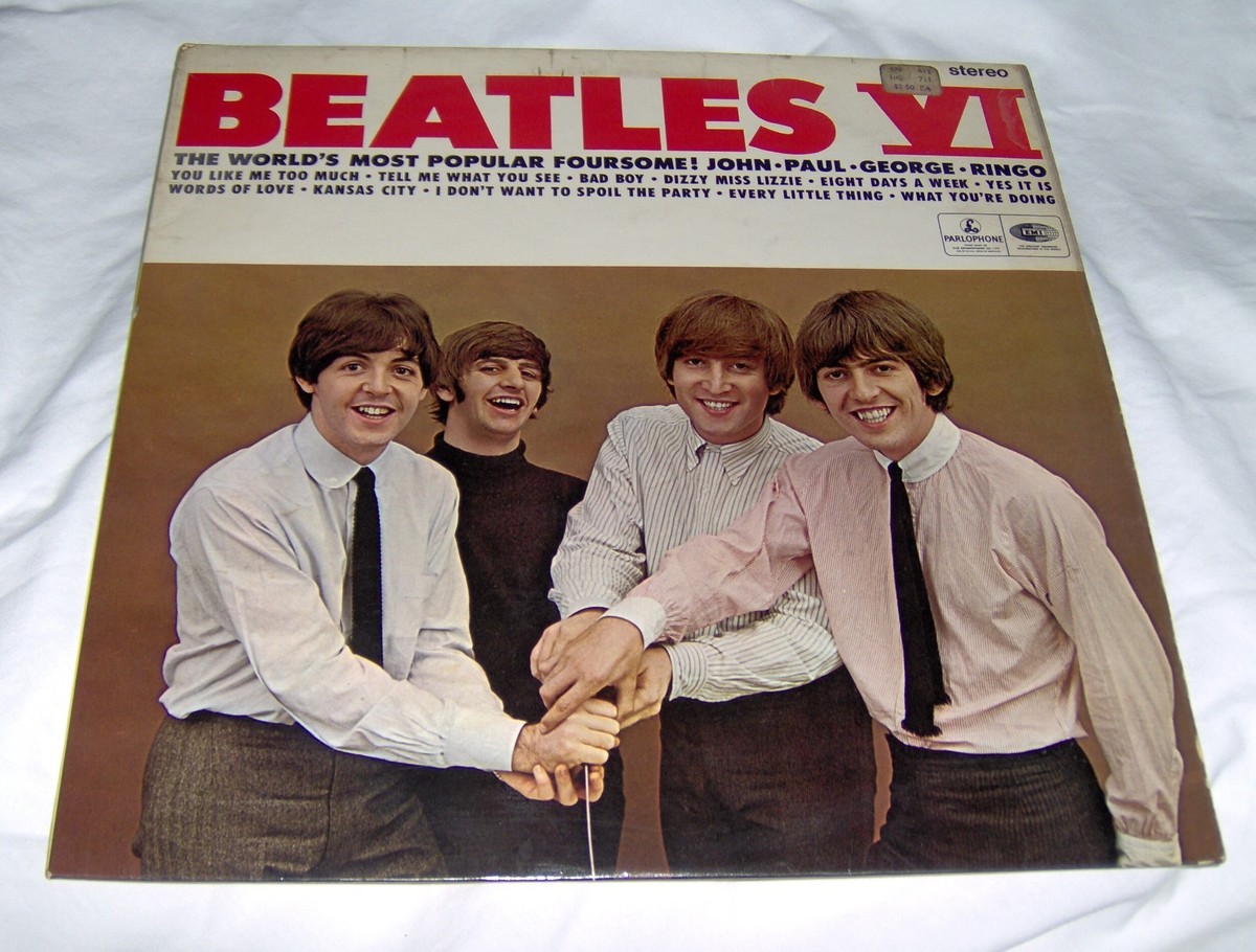 BEATLES VI ULTRA RARE PARLOPHONE LP Black w/Yellow Label GREAT