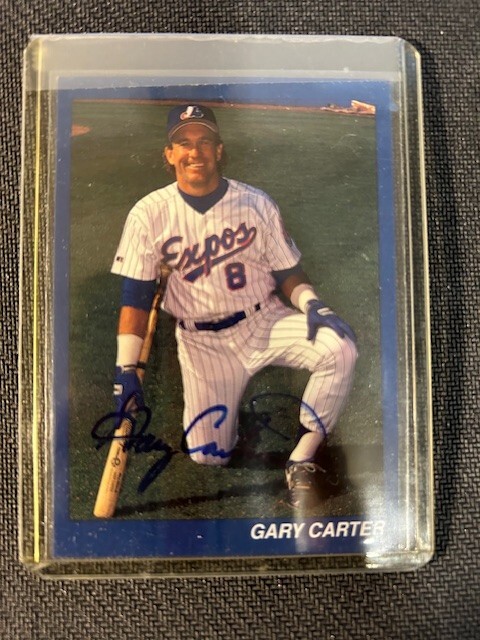 GARY CARTER Fan Card  On Card (Not a sticker)  Auto