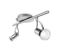Philips Deckenspot 2 Flg. Deckenstrahler Deckenleuchte Silber Halogen Schwenkbar