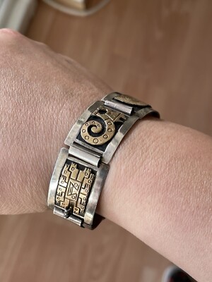 Armband Armreif Peru Peruanische Inka Maya Mexico Silber 925 Gold 18k Rarität