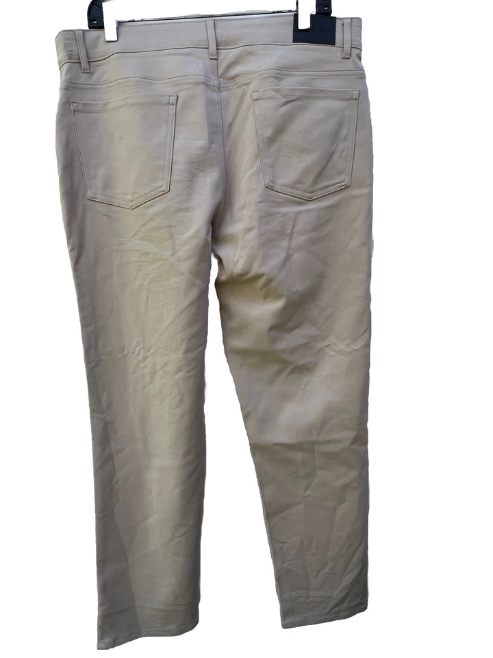 Pantalones de vestir para hombre Calvin Klein marrón talla W 36 X L30” botones de cintura flexibles clásicos Foto 3 de 4