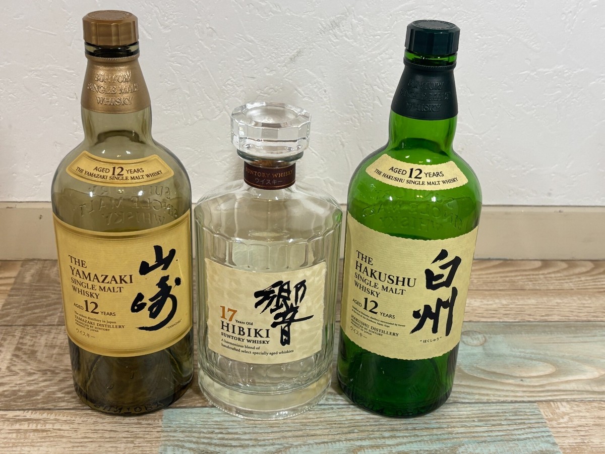 Suntory Yamazaki 12 year & Hibiki 17 years & Hakusyu 12 years 