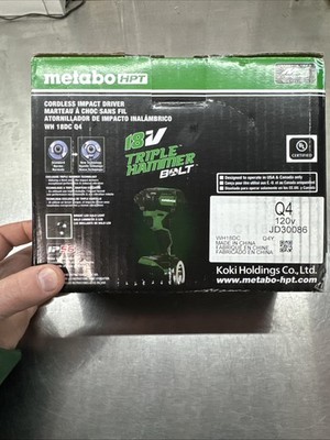 Metabo HPT WH18DC 18V MultiVolt  Triple Hammer BOLT Impact Driver Tool Only