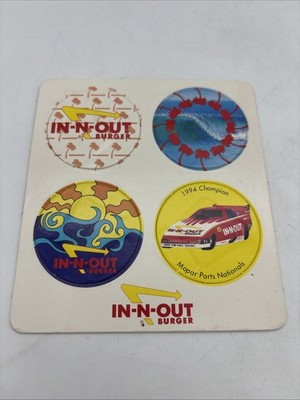 【希少】In-N-Out Burger  引換券 1994年 Vintage 1994 IN-N-OUT Burger Pogs Full Sheet 4 Unpunched (Pogs) | eBay
