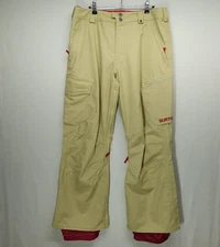 Burton Snowboard Pants Mens Large Tan DRYRIDE Cargo Ski Snowboarding