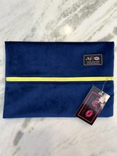 Makeup Junkie Bag Navy With Pink Interior Handmade In Texas