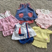 Vintage Baby Spring Summer Outfits Lot Of 5