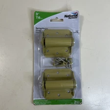 New 2-pack National Hardware BakEnamel Brass 3" Spring Tension Hinges N114-785