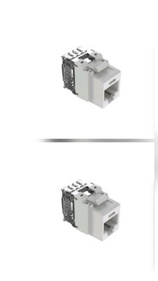 2 Panduit NK6X88MWH Cat-6A Punchdown Keystone Jack Module UTP RJ45 8P8W White