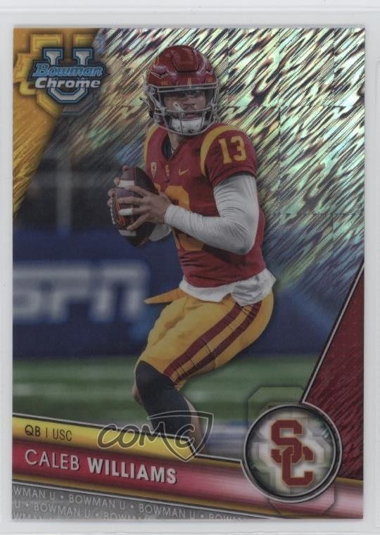2023 Bowman U Chrome Shimmer Refractor Caleb Williams #1 r9d