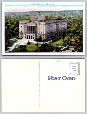 Masonic Temple Dayton OH Postcard