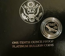 1997-w Platinum Proof Eagle 1/10ozt 3950.00 per troy oz