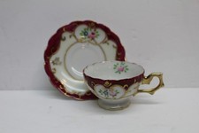 Vintage Miniature Floral Gold Trim Japan Cup Saucer
