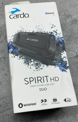 Cardo Spirit HD Motorcycle Bluetooth Communication Headset, Connect Up to 2 PACK