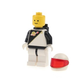 1x Lego Minifigure Space Police 1 Astronaut White Air Tank Helmet Visor 6986 sp036