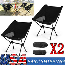 2Pack Collapsible Camp Chairs w/Carrying Bag Outdoor Chair Camping Hiking LOT
