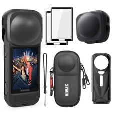 Small Hard Shell Travel Carrying Case Lens Cap Protectors Fits Insta360 X5