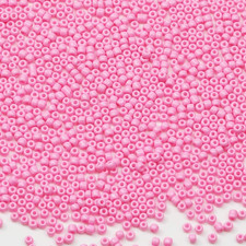 Size 8/0 Crafts Glass Seed Beads 3mm Pink Beads for Jewelry Making Total About