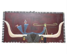 Original Hand painted Art Contemporary Western 24x48”