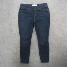 Signature Levi Strauss Jeans Womens 14 Dark Wash Pull On Stretch Denim