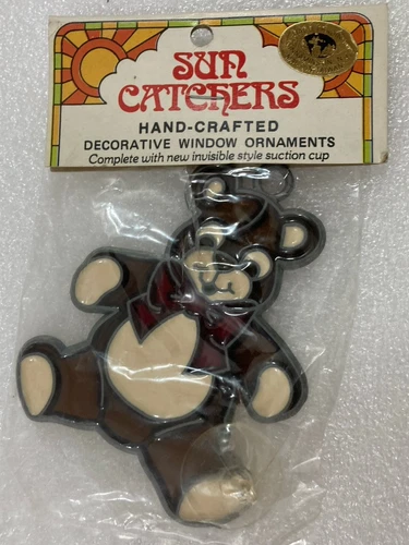 Teddy Bear Sun Catcher w/suction cup 3" NIP - Picture 3 of 3