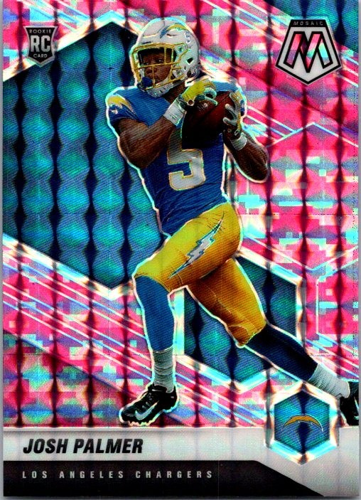 2021 Panini Mosaic #329 Josh Palmer Prizm Camo Pink