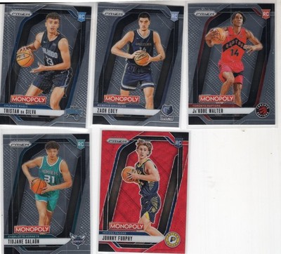 2024/5 PRIZM MONOPOLY ROOKIES LOT W/Parallels 5 card lot