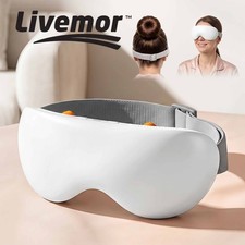 Livemor Eye Massager with Cooling & Heating with 12 Nodes Relief Bluetooth Music
