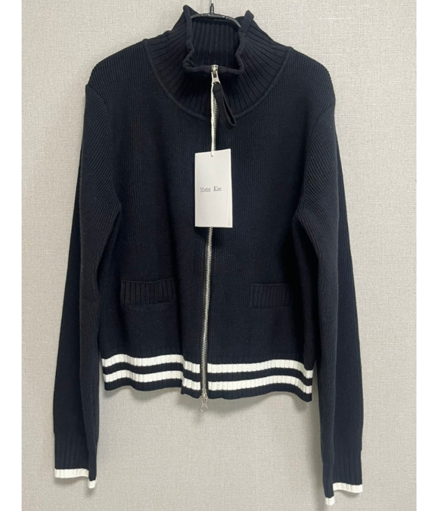 Matin Kim Spell Point Stripe Knit Cardigan Black | eBay