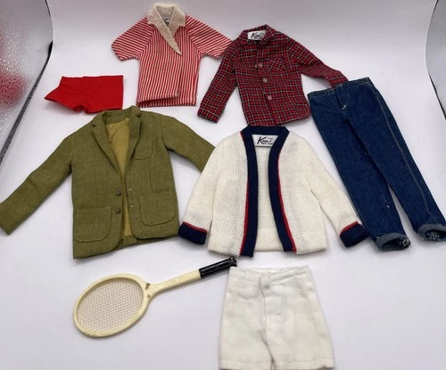 LOT VTG 1960’s KEN Mattel Clothing Hunting Shirt Jeans Dreamboat 790 Tennis Swim