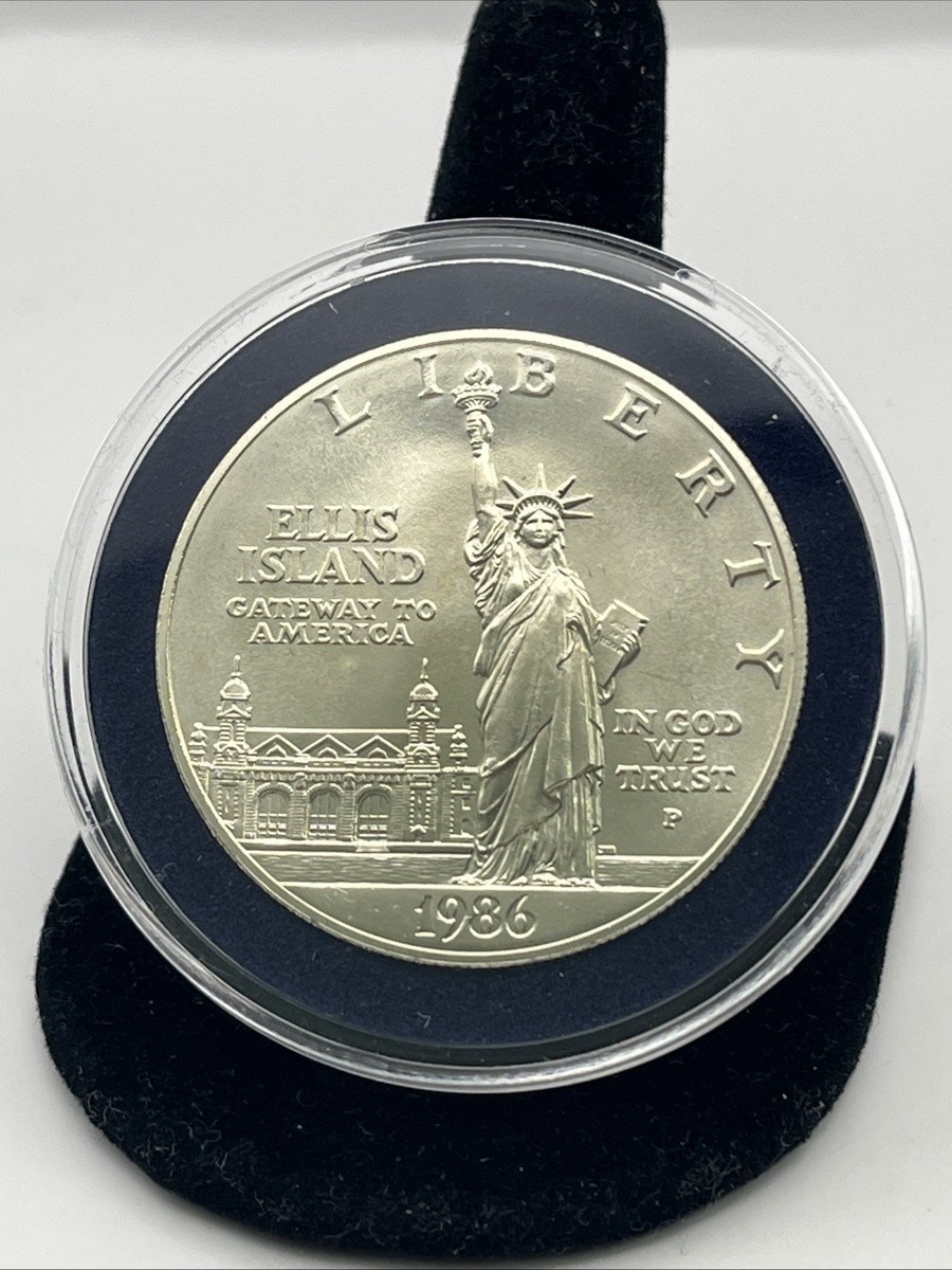 Commemorative Silver Dollar 1986 P Ellis Island Uncirculated $1