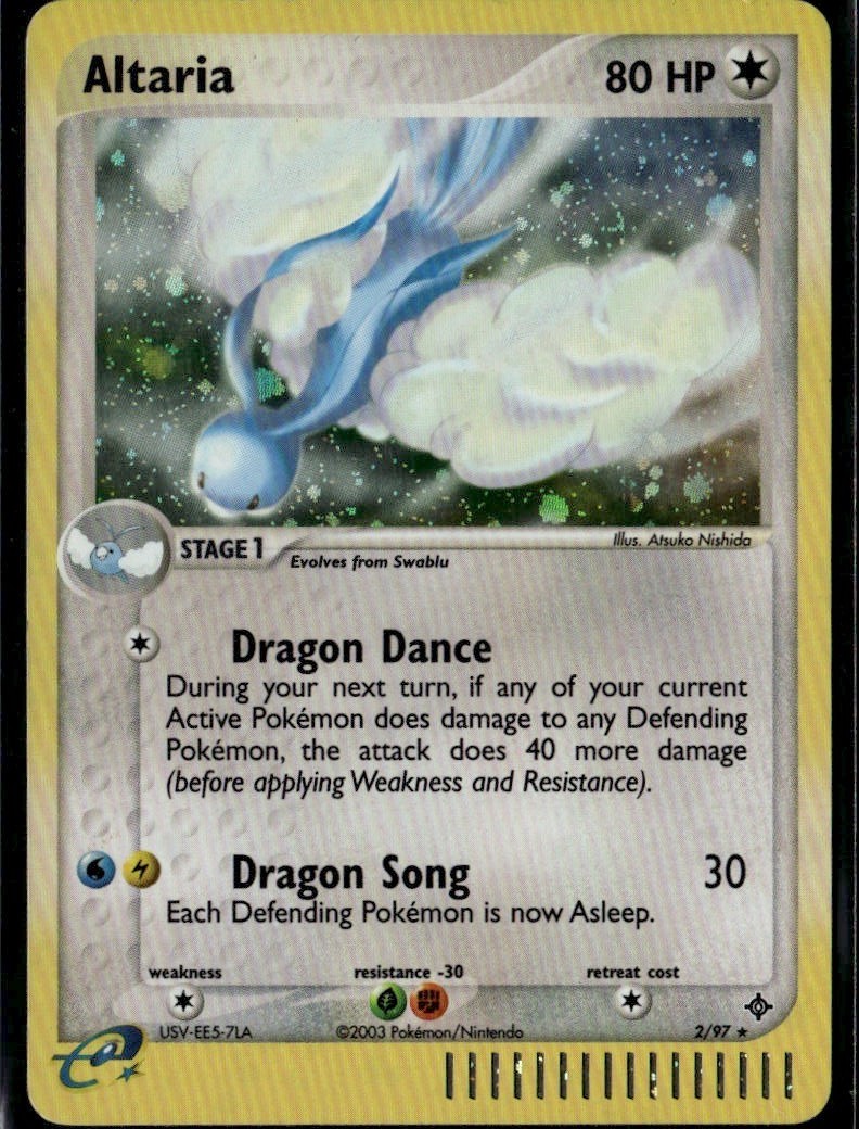 Altaria Holo Rare Dragon 2/97 Colorless Holo Pokemon Card