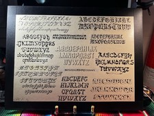 1982 Cactus Jack Tattoos Flash Sheet San Francisco Old English Lettering