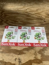 Lot 3 Nintendo Switch 64 GB Micro Sd Memory Card Yoshi Sandisk Rare