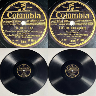 Fréhel & Alexander: Wie er ist / Es ist ein Bürokrat 78 RPM COLUMBIA 1986