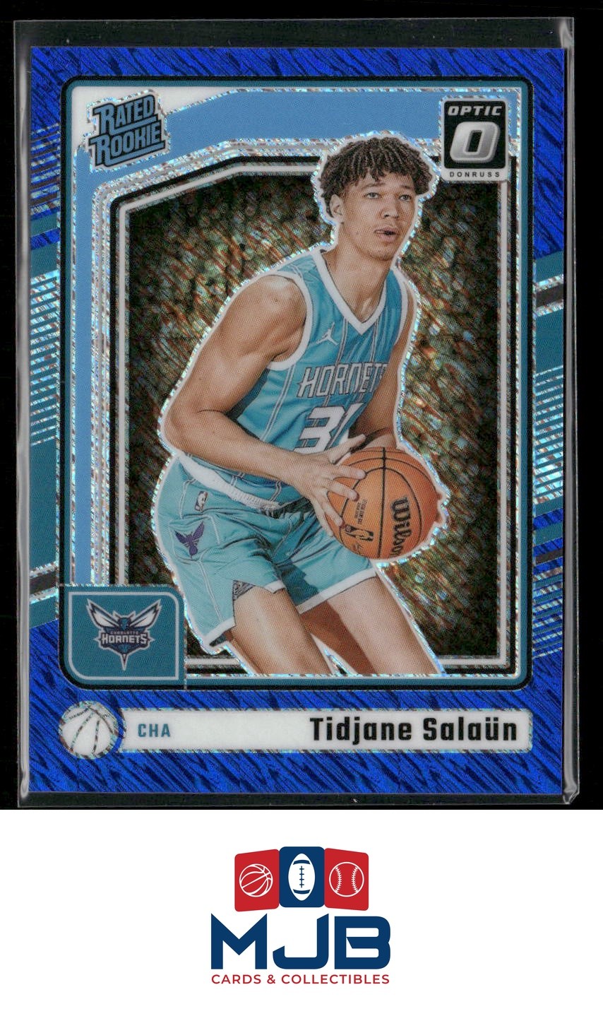 2024-25 Donruss Optic Tidjane Salaun Blue Shimmer #/75 Rookie #286