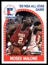 Moses Malone 1989-90 Hoops #84 Atlanta Hawks NBA READ FREE SHIPPING AutographDen