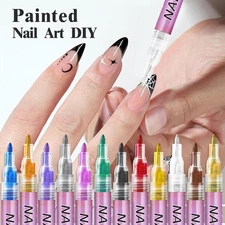 12pcs 3D Nail Art Drawing Pen Waterproof Painting Liner USA
