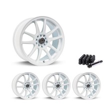 5x100 Set Of 4 17 Rims White Alloy Wheel Fits 2002-05 Chevrolet Cavalier Oe59