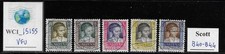 WC1_15155. LUXEMBOURG. 1930 PRINCE CHARLES set. Sc. B40-B44. Used