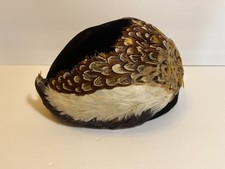 Gorgeous Jack McConnell Vintage Green Feather Turban Hat w/ Original Tag