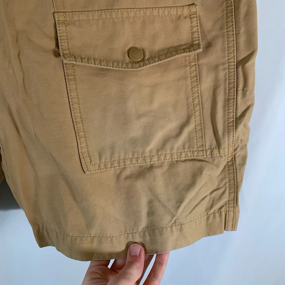 Pantalones Cortos de Carga Woolrich Para Hombre 34 Marrón Bolsillos a Presión Ligeros Mezcla de Algodón Foto 2 de 4