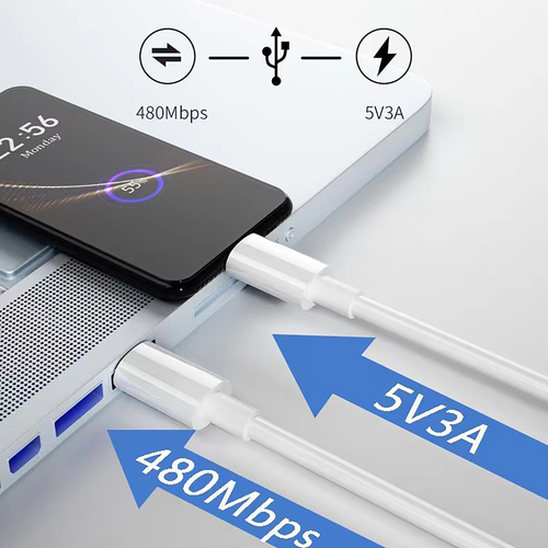 Cable de carga rápida USB-C a USB-C de 2M para iPhone 13 14 15 Plus ProMax iPad - Imagen 5 de 9