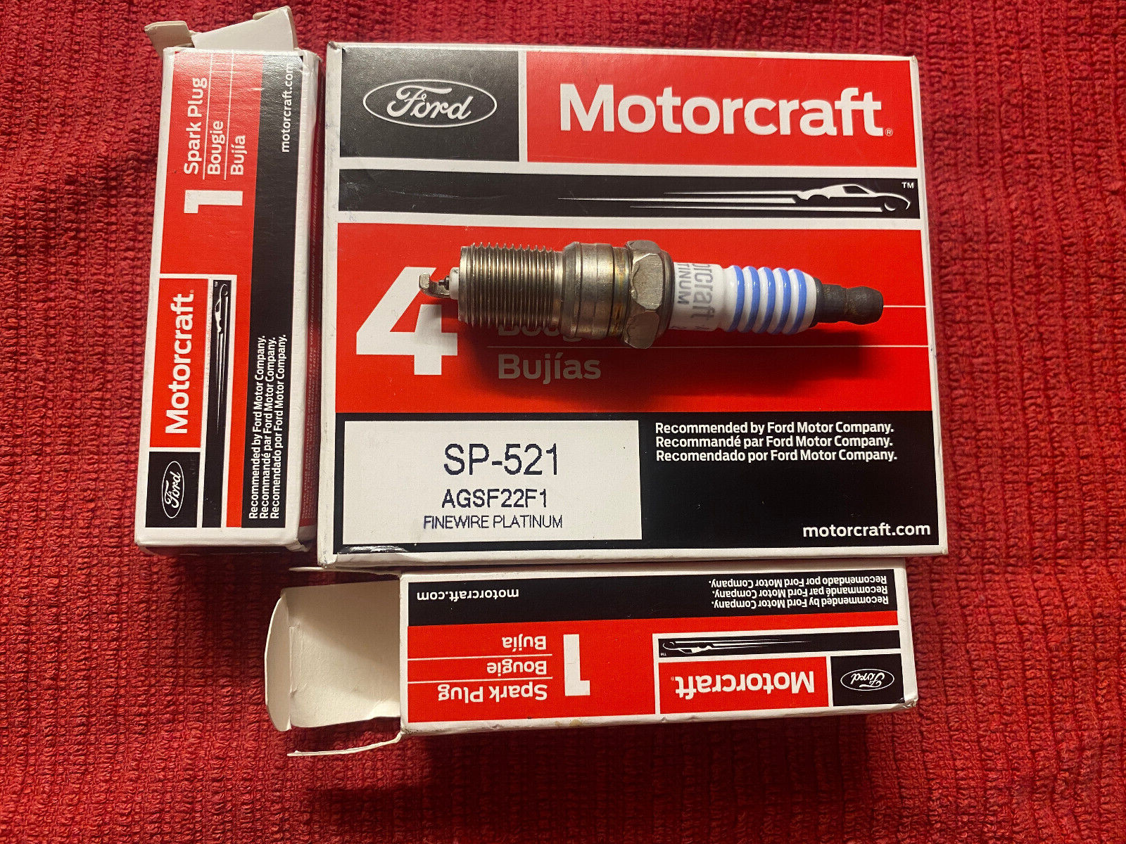 6X  Motorcraft Ford SP-521 Spark Plugs Platinum AGSF22F1 Ready To Ship For Free