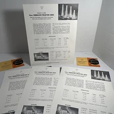 1957 BAUSCH & LOMB 16mm CinemaScope Projection Lenses Brochures & Certificates