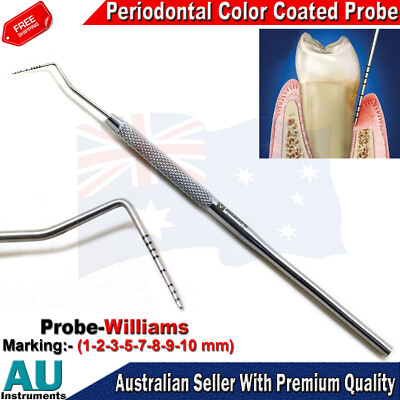 Dental Color Coded Probes Tooth Depth Measuring Marking Laboratory Instruments