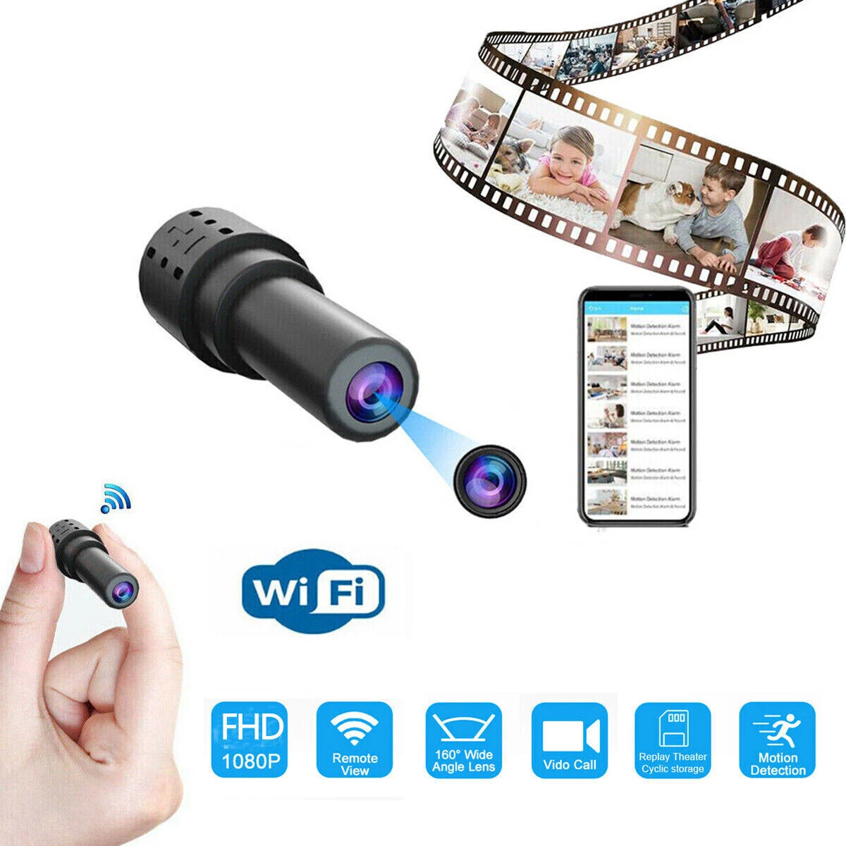 Mini Spy WIFI Camera Remote View 1080P HD Hidden IP Motion