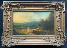 Tableau HSP "Pastorale aux agneaux" signée Petrus Marius Brouwer (1819/1886)